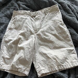 Tasso Elba cream on cream shorts size 34 cotton linen